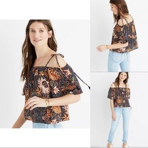Madewell silk off shoulder top